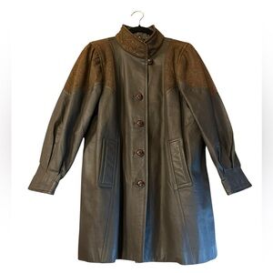 VINTAGE 100% leather jacket, medium